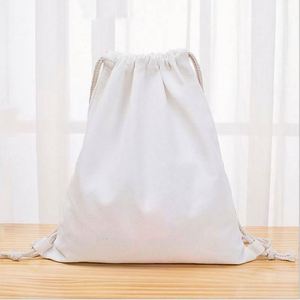 กระเป๋าเป้สะพายหลังผ้าฝ้ายออร์แกนิคแบบมีเชือกผูก ขายส่ง กระเป๋าผ้าแคนวาสสำหรับช้อปปิ้ง เป็นมิตรกับสิ่งแวดล้อม - Product Image 4