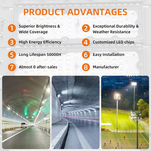 Iluminación LED para Túneles Cob de 100w y 200w, Lámpara LED de Proyección IP65, Precio para Canchas Deportivas de Tenis al Aire Libre - Product Image 3