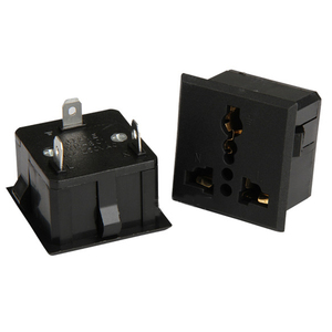 10A 250V AC 3 Pins Retractable Power AC Sockets Electrical AC Power Socket <b>With</b> <b>Switch</b> Hole - Product Image 6