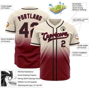 Custom Gradient <b>Baseball</b> Jersey Sublimated Print Breathable Unisex Short Sleeve Team Uniforms Regular Fit Sports Fan Apparel - Product Image 2
