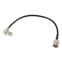 Câble coaxial RG58 avec connecteur BNC mâle coudé et connecteur N mâle à sertir en laiton, 50 Ohm, 300 mm, longueur personnalisée