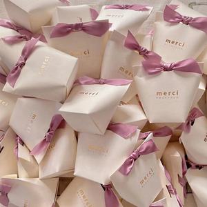 China Yiwu Supplier Selling Factory Direct Wholesale India Wedding <strong>Chocolate</strong> Favors Gold Print White Candy <strong>Merci</strong> Boxes for Party - Product Image 3