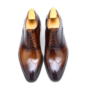 Zapatos Formales de Cuero de Grano Completo de Lujo para Hombre - Oxfords de Negocios con Detalles Hechos a Mano, Comodidad para el Trabajo, Bodas y Entrevistas - Product Image 4