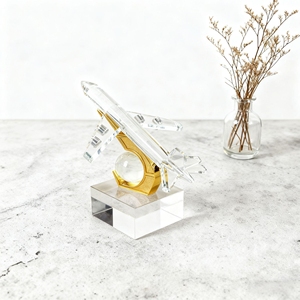 Nórdico creativo hogar transparente cristal avión decoración ornamento moderno Simple modelo habitación <span class=keywords><strong>vino</strong></span> gabinete Decoración - Product Image 2