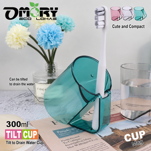 แก้วบ้วนปากแบบกลับด้านได้ OMORY แก้วแปรงฟันติดผนัง แก้วบ้วนปากแบบคว่ำ - Product Image 4