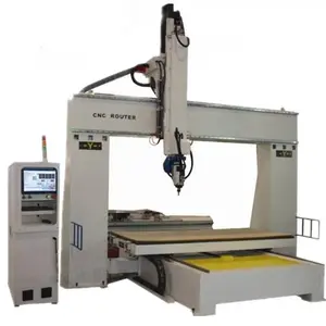 Tianjiao tj1840 x5 cnc machining center carving machine 5 axis ce cnc wood router machinery overseas 3d photo carving cnc