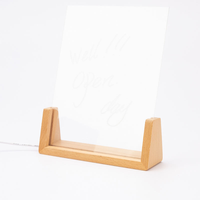 Base lumineuse LED créative en bois de hêtre et caoutchouc, en forme de U, alimentée par USB, support d'affichage à intensité variable, lumières de nuit 3D multicolores à température de couleur réglable