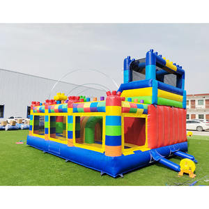 Commercial Building Blocks Amusement Park Playground Inflatable Bounce Castle with Slide Giant Inflatable Jumping Castle Slide - Product Image 5