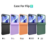 Nouveauté : Étui de téléphone pliable en PC mat fin à couverture intégrale 360° pour Samsung Z Flip 8 avec protection d'écran en verre