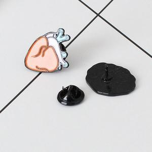 迷你听诊器设计珐琅别针胸针医用合金礼品医生夹克衣领翻领器官派对大脑眼齿 - Product Image 4