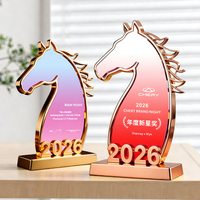 Trophées de l'événement équestre 2026 : Cheval en cristal et métal pour souvenirs d'entreprise et récompenses de cérémonie