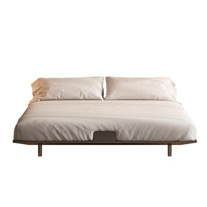 Tête <span class=keywords><strong>de</strong></span> <span class=keywords><strong>lit</strong></span> en acier au carbone avec éclairage intégré et <span class=keywords><strong>suspension</strong></span>. Chambre à coucher principale moderne et minimaliste, <span class=keywords><strong>lit</strong></span> double, style minimaliste italien - Product Image 6