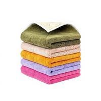 Serviettes en microfibre corail bicolores épaisses et douces, lavables en machine, chiffons de nettoyage réutilisables anti-graisse pour restaurant, café, cuisine