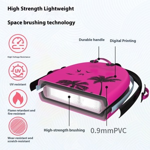Planche de surf <span class=keywords><strong>gonflable</strong></span> en PVC améliorée planche de natation portable planche à pagaie durable en tissu brossé haute résistance résistant aux rayures - Product Image 3