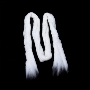 Tops en <span class=keywords><strong>laine</strong></span> <span class=keywords><strong>de</strong></span> fil <span class=keywords><strong>de</strong></span> <span class=keywords><strong>laine</strong></span> cardé super doux <span class=keywords><strong>de</strong></span> haute <span class=keywords><strong>qualité</strong></span> peignés couleur blanche naturelle bonne longueur hauts itinérants en <span class=keywords><strong>laine</strong></span> pour la filature - Product Image 2