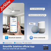 Ventilateur de plafond intelligent 1stshine 42 pouces avec pales en ABS, design moderne, efficace et sûr, avec lumière LED, directement de l'usine