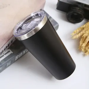 Custom 16/24/30oz Tapered Double Wall Stainless Steel Vacuum Cup Travel Coffee Mug Insulated Wine Beer Coffee Tumbler With L