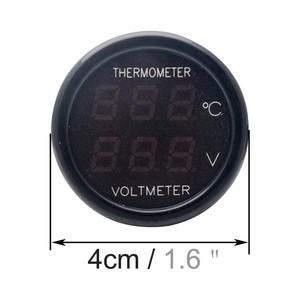 Phổ tự động Bảng điều khiển kỹ thuật số Đồng hồ màn hình LCD Hỗ trợ 12h/24h chế độ chuyển đổi nhiệt kế Vôn kế C - Product Image 5