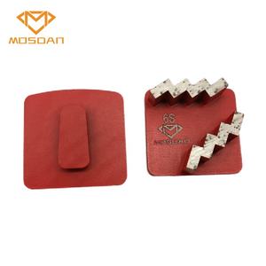 Redi-bloques de molienda de diamante para máquina de hormigón, bloqueo de unión de Metal, doble Zigzags - Product Image 2