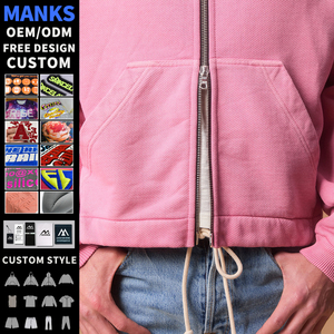 Sweat-shirts à capuche pour hommes de haute qualité, style streetwear, coupe ample, double fermeture éclair, design personnalisé, sweat-shirt épais pour hommes - Product Image 4