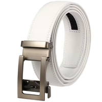 Ceinture en cuir véritable pour homme LY33-21601-1 avec boucle automatique, logo personnalisé en usine, ceinture pour homme avec boucle automatique