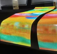 RGX son esnek Led Panel 4K kapalı açık şeffaf Led pencere Led ekran duvar süpermarket cam reklam için