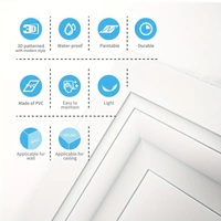 Panel de Techo Suspendido, Panel Decorativo para Baño, Revestimiento Acústico, Panel Falso de Plástico, Panel de PVC para Dormitorio