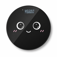 Balance connectée Bluetooth à design de dessin animé, rechargeable par USB, avec écran numérique, capacité de 180 kg, en verre trempé haute résistance