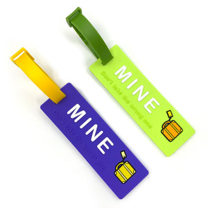 定制印花促销聚氯乙烯旅行行李牌时尚行李牌名称识别标签 - Product Image 3