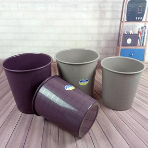 Customized 12L round plastic trash can convenient wastebasket for home and kitchen