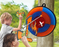 Ensemble de cibles 4 en 1 pour sports de chasse en plein air : arc, flèches, haches et fléchettes triangulaires incluses