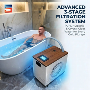 Refroidisseur d'eau intelligent pour bain froid avec système de filtration 20 microns, contrôle par application Wi-Fi et machine à refroidissement rapide pour spa à domicile - Product Image 1