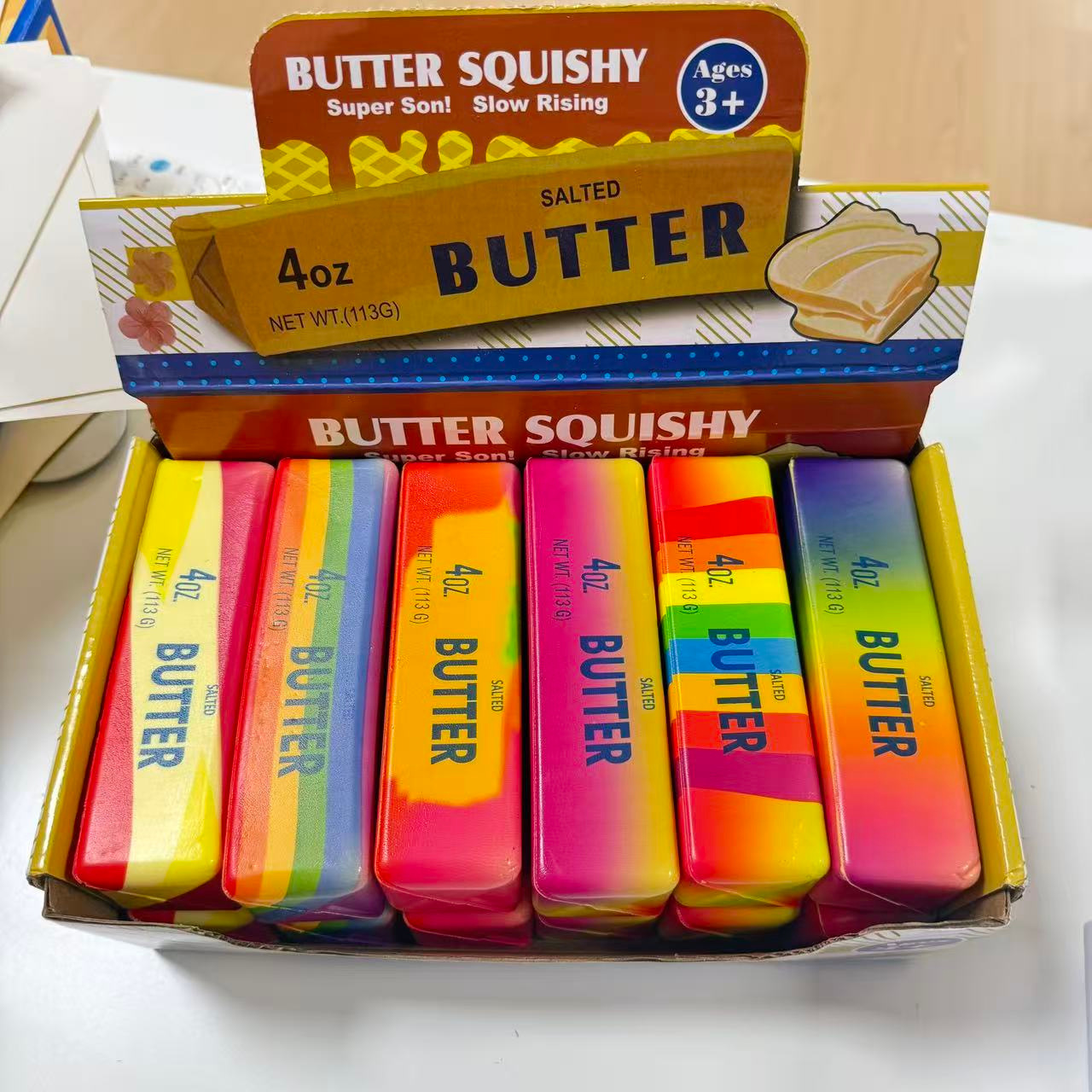 Paquet de bâtonnets de beurre colorés