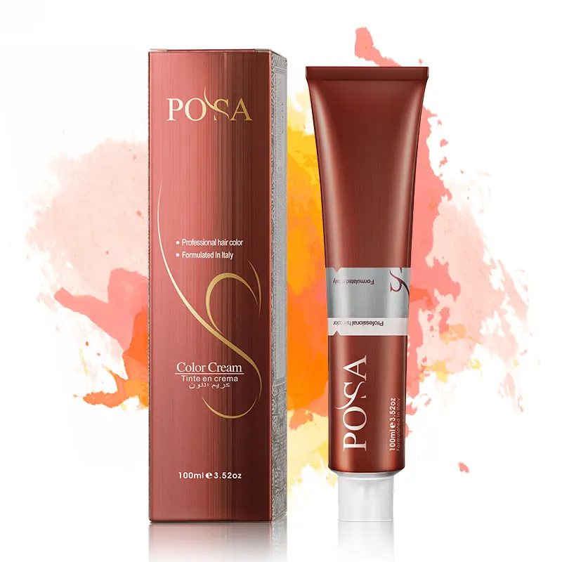 POSA Factory Price Ammonia-Free Non-Toxic Natural Hair Dye Cream Hair Color for Salons Hairdressing