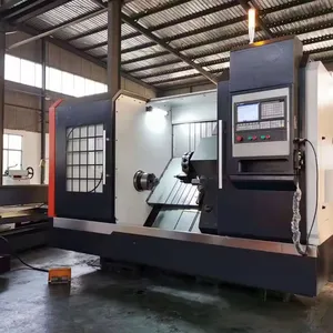 TC6550/TCK650 mesin bubut, daya drive turret dan penggilingan mesin horizontal cnc tempat tidur miring Harga nyata mesin bubut CNC