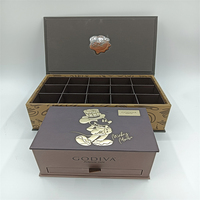 Boîtes rigides recyclables haut de gamme pour présentation de chocolats, présentoir en forme de livre, plateau pour colliers, bagues, montres, bijoux, impression UV en relief