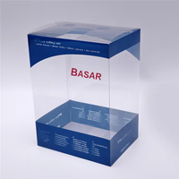 Boîte en plastique pliable transparente en PET recyclable avec logo personnalisé, emballage idéal pour cadeaux et présentations de cosmétiques, parfums et jouets