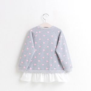 Vendita calda ultimo Design punteggiato di alta qualità felpa tascabile senza cappuccio per <span class=keywords><strong>bambina</strong></span> - Product Image 5