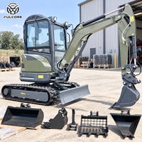 Mini-excavatrice homologuée CE FULCORE, machine de micro-excavation, moteur EPA, 2,8 tonnes, petite pelle à vendre