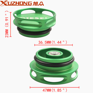 Tapa de Combustible de Aluminio Xuzhong de 13-18 mm para Dodge Ram Diesel, Repuesto Verde Azul, Paquete de Dos - Product Image 3