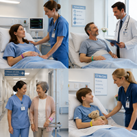 Bracelets jetables en PVC pour la vente en gros, avec carte d'identification médicale intégrée, étanches et fins pour patients