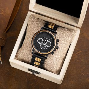 BOBOBBIRD Top marque Antique montre en bois personnalisé gravé <span class=keywords><strong>cadeau</strong></span> pour la fête des pères hommes petit ami anniversaire garçons d'honneur pièce - Product Image 2