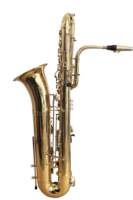 Eastern Music Professional Bb Bass Saxophone Gold Lacquer Full Ribbed Construction Woodwind Instrument