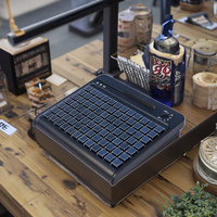 Venta caliente USB KB84N Teclado de caja registradora POS programable con lector de tarjetas magnéticas para caja registradora
