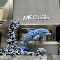 Grandes décorations de fleurs artificielles en forme de papillon personnalisables pour les mariages