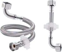 Coude en acier inoxydable à 90 degrés avec raccords BSP pour tuyau d'eau flexible tressé dans les systèmes de plomberie domestique 120CM