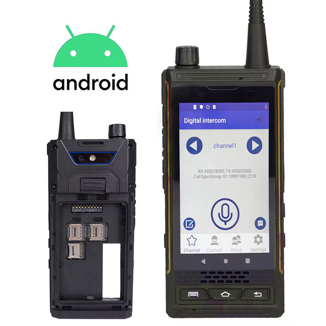C03 3G 4G Android 4 Inch Touch Smartphone with 4W DMR Digital Analog PTT IP68 Waterproof Bluetooth PDA Terminal SOS Rugged Phone