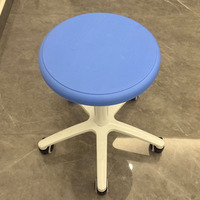 Chaise expérimentale mobile bleu clair moderne, siège étudiant en PU anti-corrosion pour salle de classe, mobilier de laboratoire, banc en métal