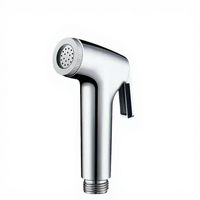 Pistolet de pulvérisation mural ABS chromé à design moderne, à trou unique, avec fonction bidet, buse écologique autonettoyante