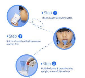 CE Chine écouvillon fournisseur Nouveau produit Diagnostic clinique jetable Indolore non invasif Test de salive <span class=keywords><strong>Kit</strong></span> de prélèvement d'échantillons - Product Image 5